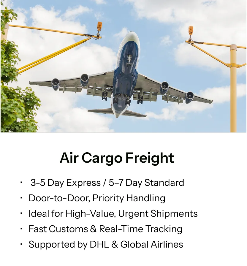 XtraMiles air cargo freight - express international shipping via global airlines with 3 to 5 day delivery and fast customs clearance